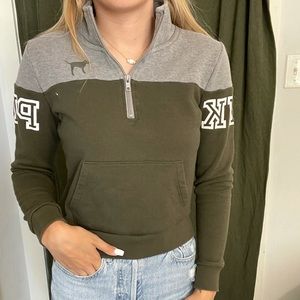 adorable PINK half-zip jacket! size XS